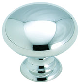 Amerock Classics Series BP1950H26 Cabinet Knob, 1-1/8 in Projection, Brass, Chrome